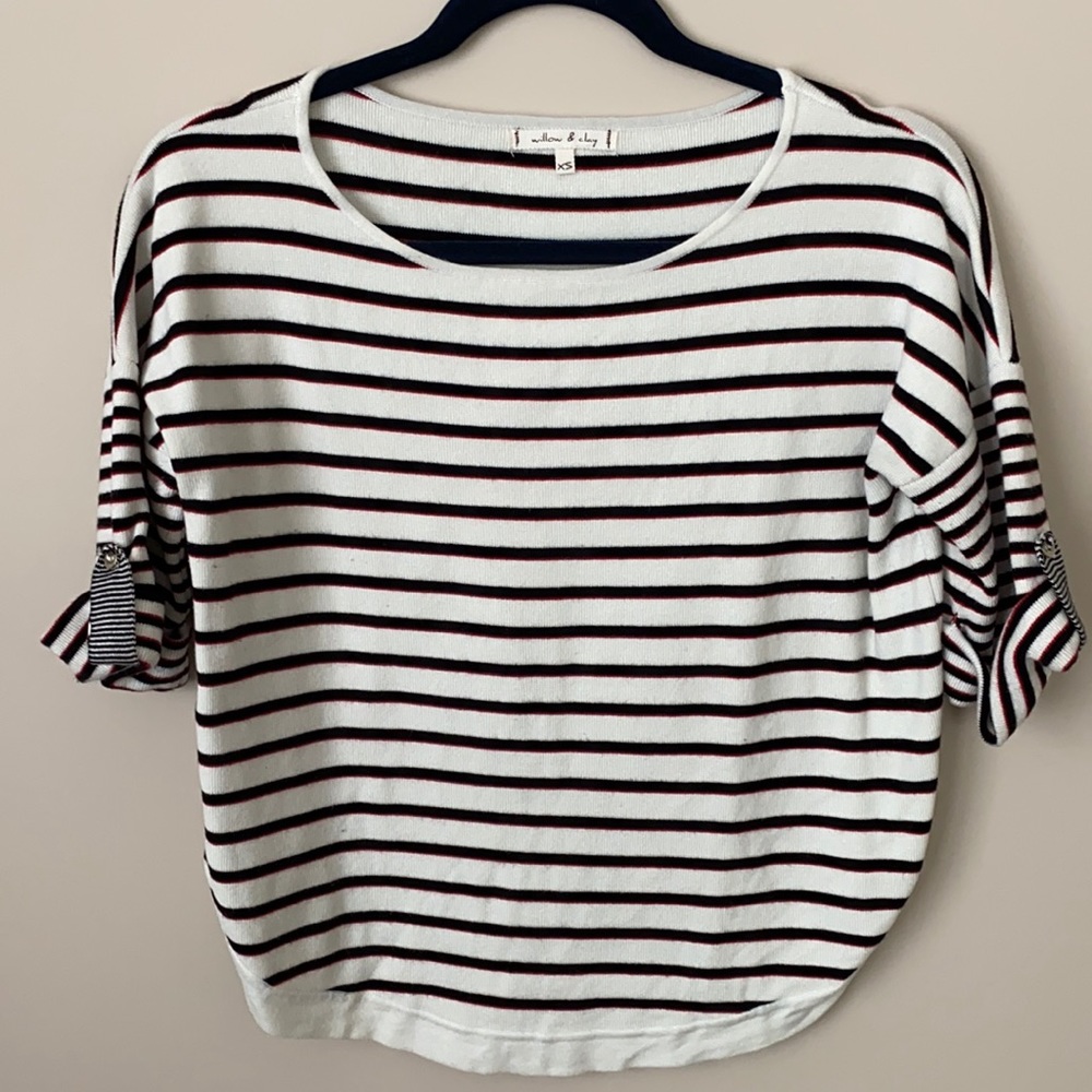 Striped Cropped Sweater